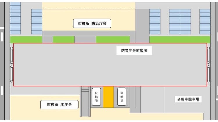 防災庁舎前広場の写真1