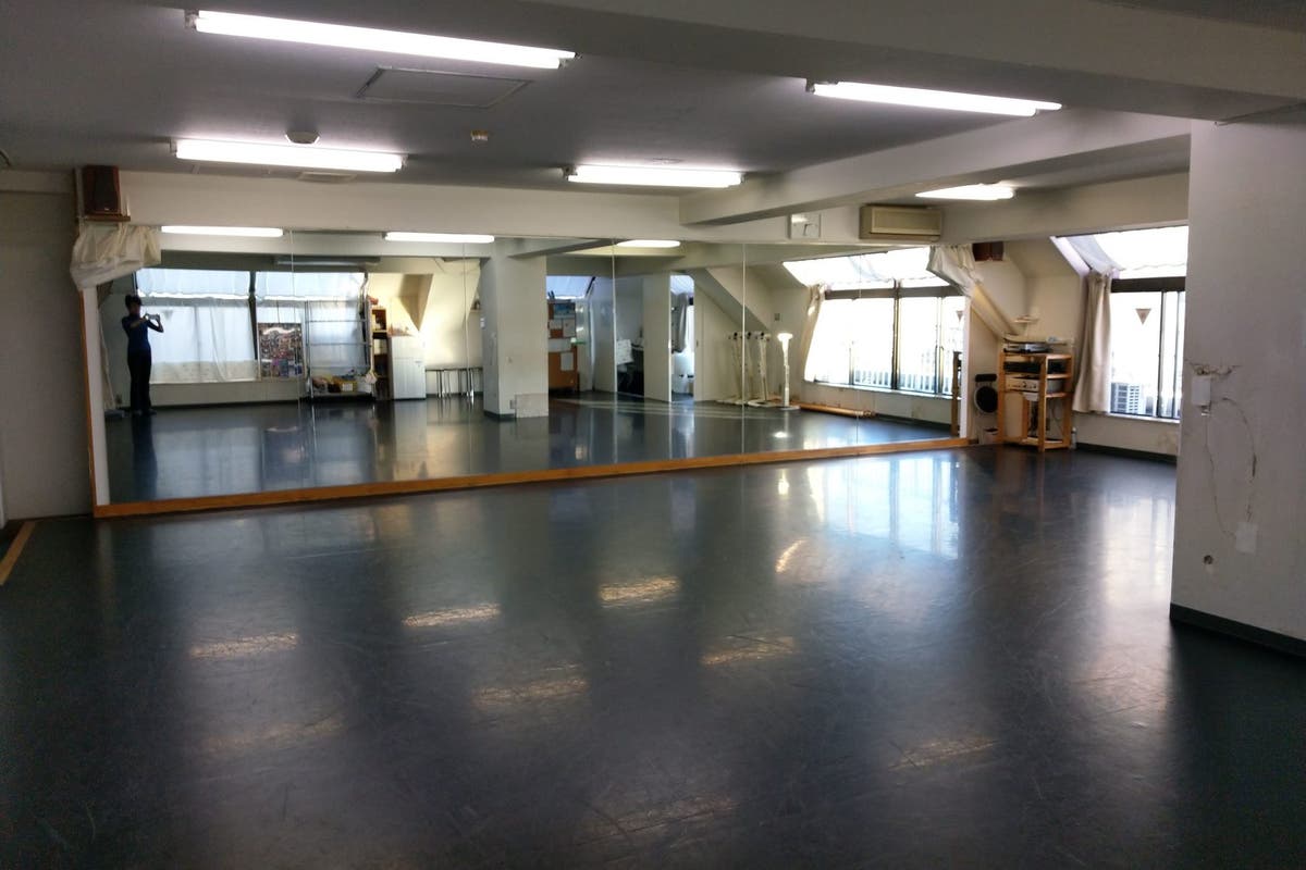 ダンス用リノリウム床、鏡、バレエバーあり。武蔵小金井駅徒歩2分! タントタンツダンススタジオ