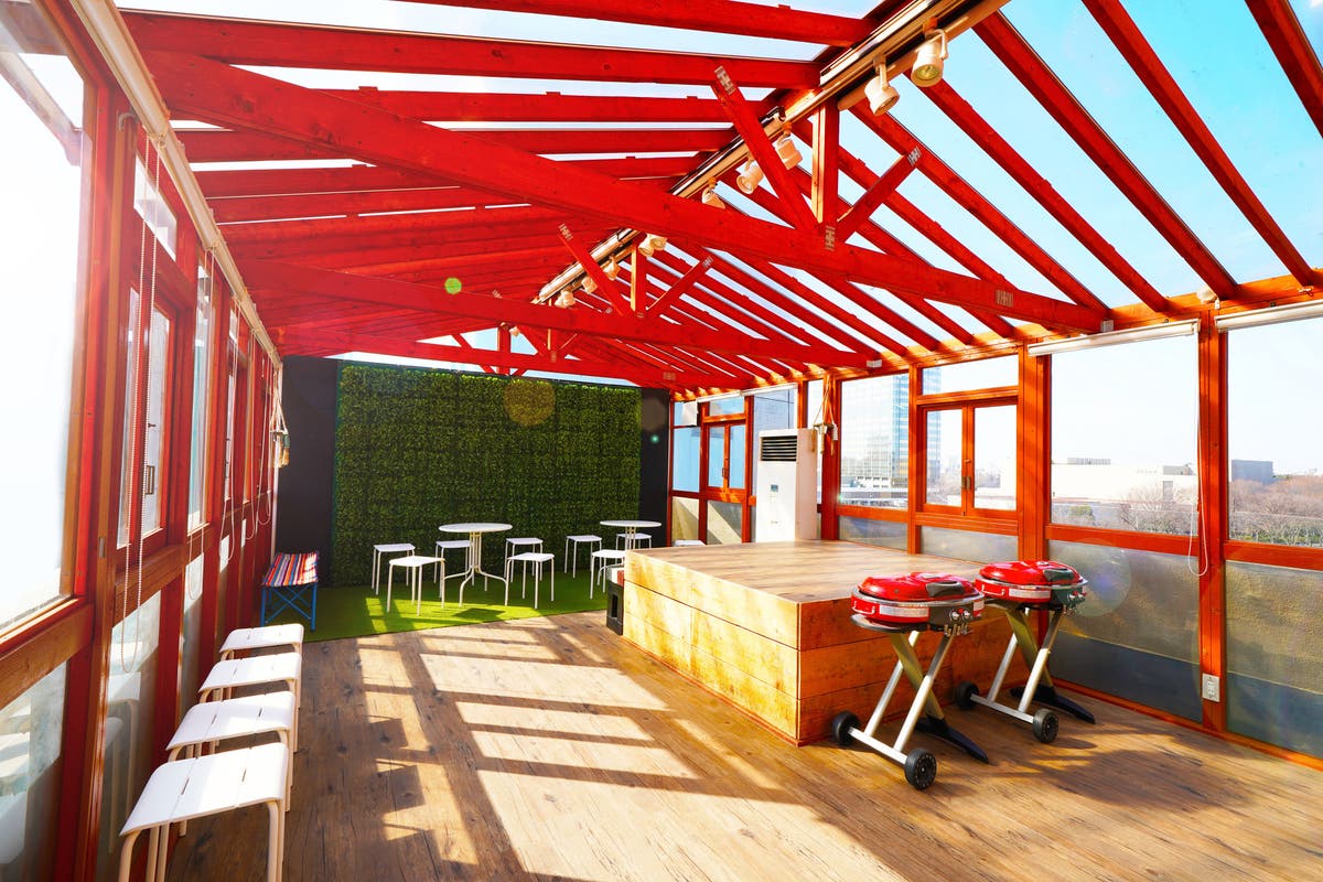 H 渋谷 原宿徒歩6分 安心換気 大人気 qソラハウス ルーフトップ50名まで パーティー 忘年会 暖房 スペースマーケット