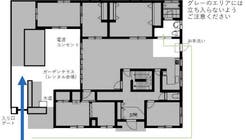 旗の台駅徒歩5分 品川区の貸切ガーデンテラスの間取り図1