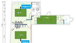 完全個室の室内ゴルフ練習場の１号室（OUT）。シミュレーターを使ったゴルフ練習・レッスン会・イベントや撮影会に！の間取り図1