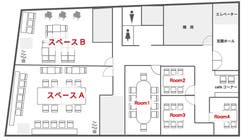 【松屋銀座の近く】最大50名着席/オフサイトMTG・社員研修・懇親会に最適/飲食飲酒OK/カジュアルな雰囲気でリーズナブルの間取り図1