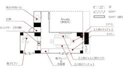 ミュージックルーム付きスペースの間取り図1