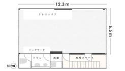 【神戸駅】徒歩5分 / 自然光が差し込む解放感のあるフォトスタジオ / 店内お花使い放題 / 78㎡ワンフロアの間取り図1