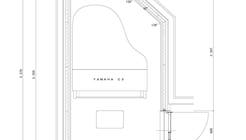 東急田園都市線高津駅から徒歩1分。オーバーホールしたばかりのC3グランドピアノ、防音室完備で思いきり演奏が楽しめるピアノスタジオの間取り図1