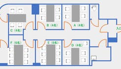 【高田馬場 早稲田口徒歩1分！】4名会議室（RoomA）の間取り図1