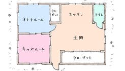 【プチ田舎体験ができる！】4月営業再開／薪ストーブのある小さなおうち／神戸三宮から車20分【夏は広々お庭でBBQ！】の間取り図1