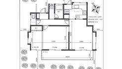 白い小さな一軒家　ハウススタジオの間取り図1