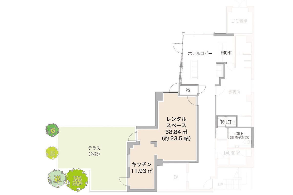淀屋橋駅徒歩9分 肥後橋駅徒歩3分 従業員常駐で安心 ホテルメルディア大阪肥後橋 キッチン付き スペースマーケット