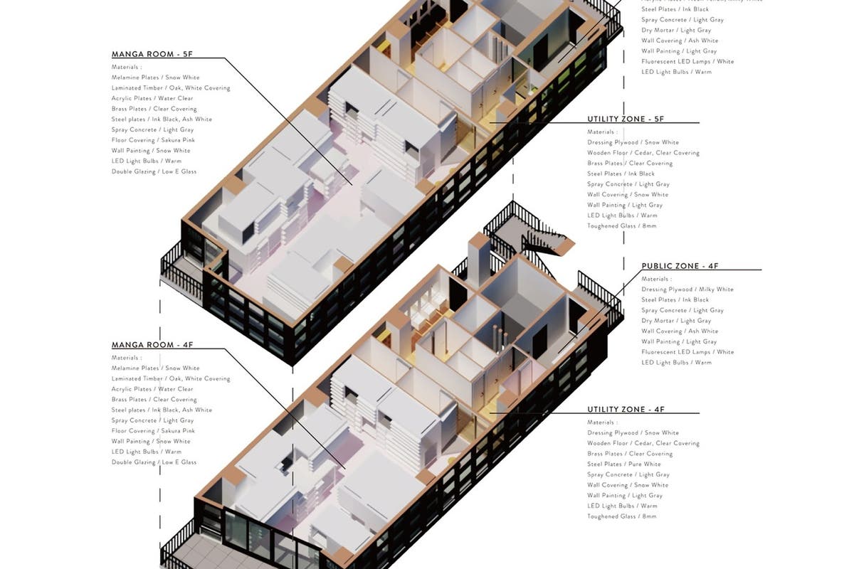 小川町 新御茶ノ水駅近 1フロア貸切 撮影 イベント 読書会 マンガに囲まれたデザイン空間 4f男性フロア スペースマーケット
