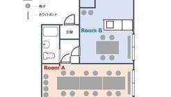 ★【赤羽5分】明るくお洒落。窓有り換気可能。高速WiFi！テレワーク、会議、レッスン等（最大16名・Room A）の間取り図1