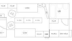 🌈ハレザ目の前🏆ベストホスト受賞🏆駅4分/女子会/推し会/マダミス/ボドゲ/大画面で人気ゲーム＆動画視聴/テレワーク/撮影の間取り図1